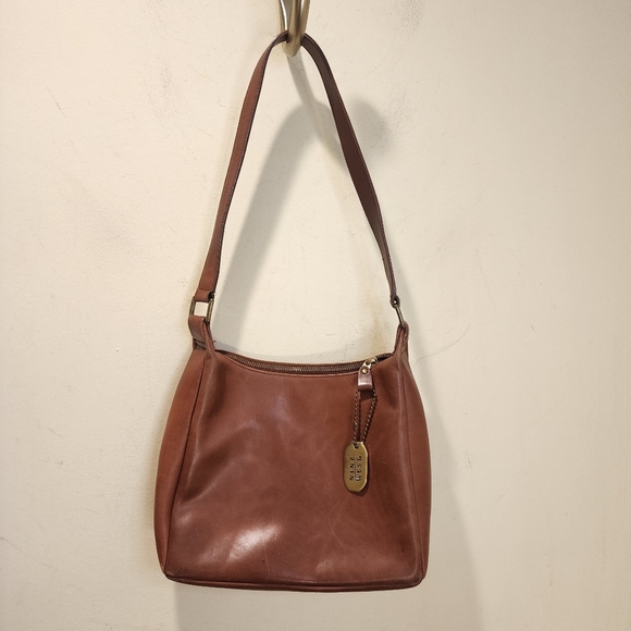Nine West Vintage Brown Leather Shoulder Bag - Picture 1 of 15